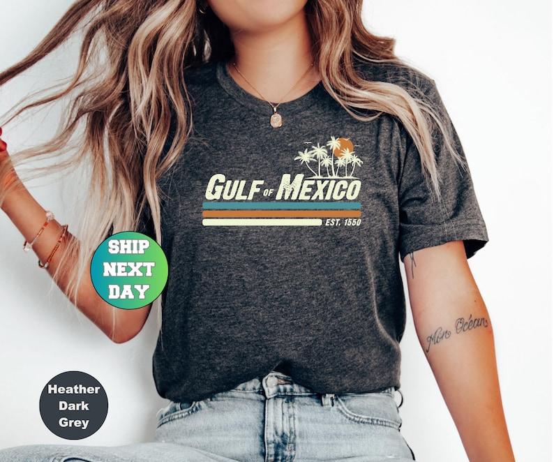 Gulf of Mexico Tshirt, Gulf Coast 1550 Shirt, Historical Gulf of Mexico, Golfo de Mexico Shirt, Gulf of Mexico Lover Gift