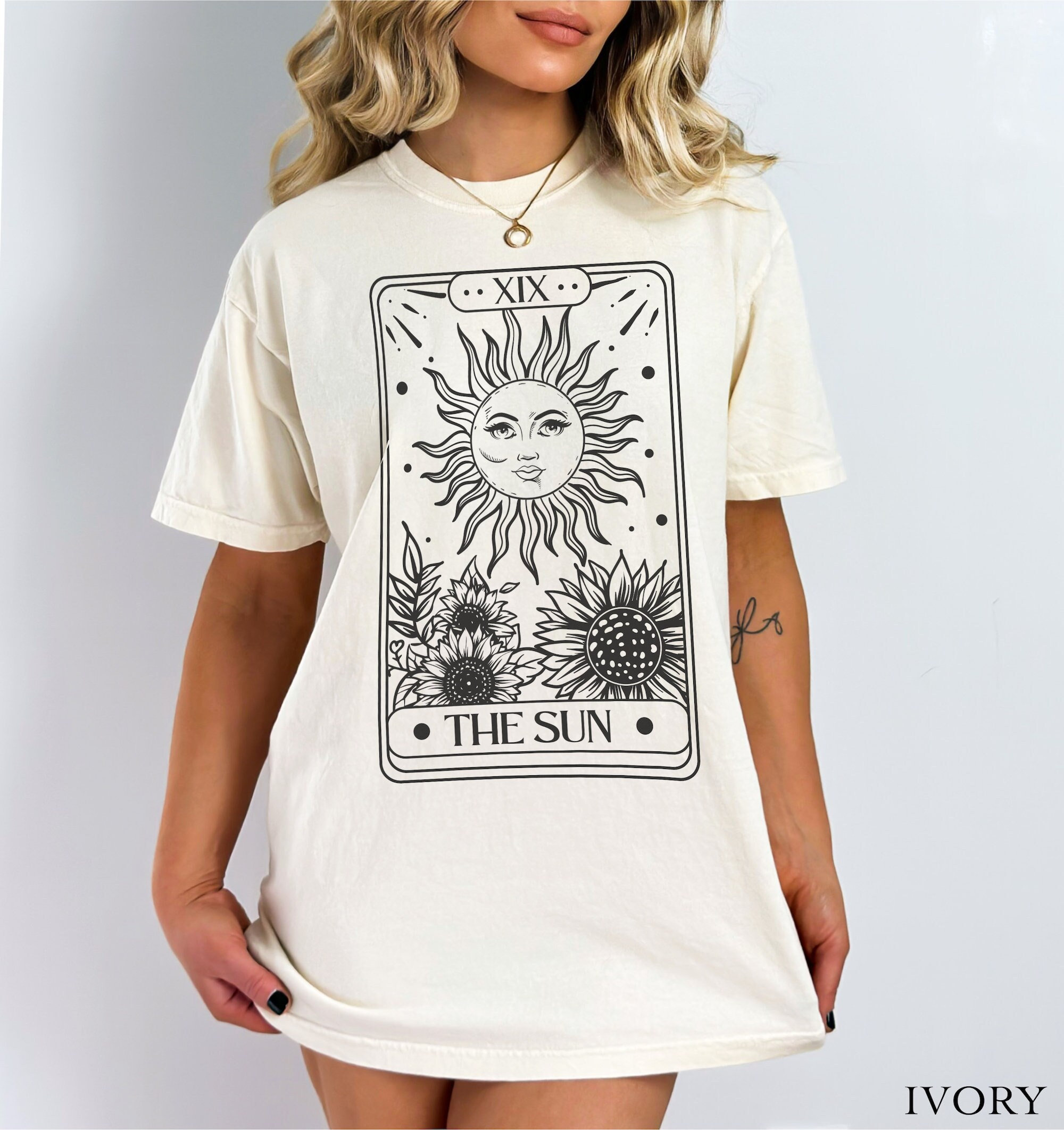 The Sun Tarot Card Comfort Colors Graphic Tee