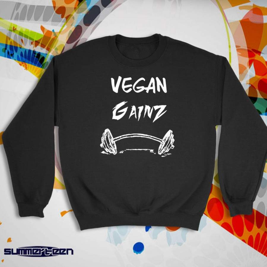 Vegan Veganism Vegan Gains Vegan Vegan Gym Vegan Funny Animal Rights Animal Activist Vegan Apparel Women’S Sweatshirt