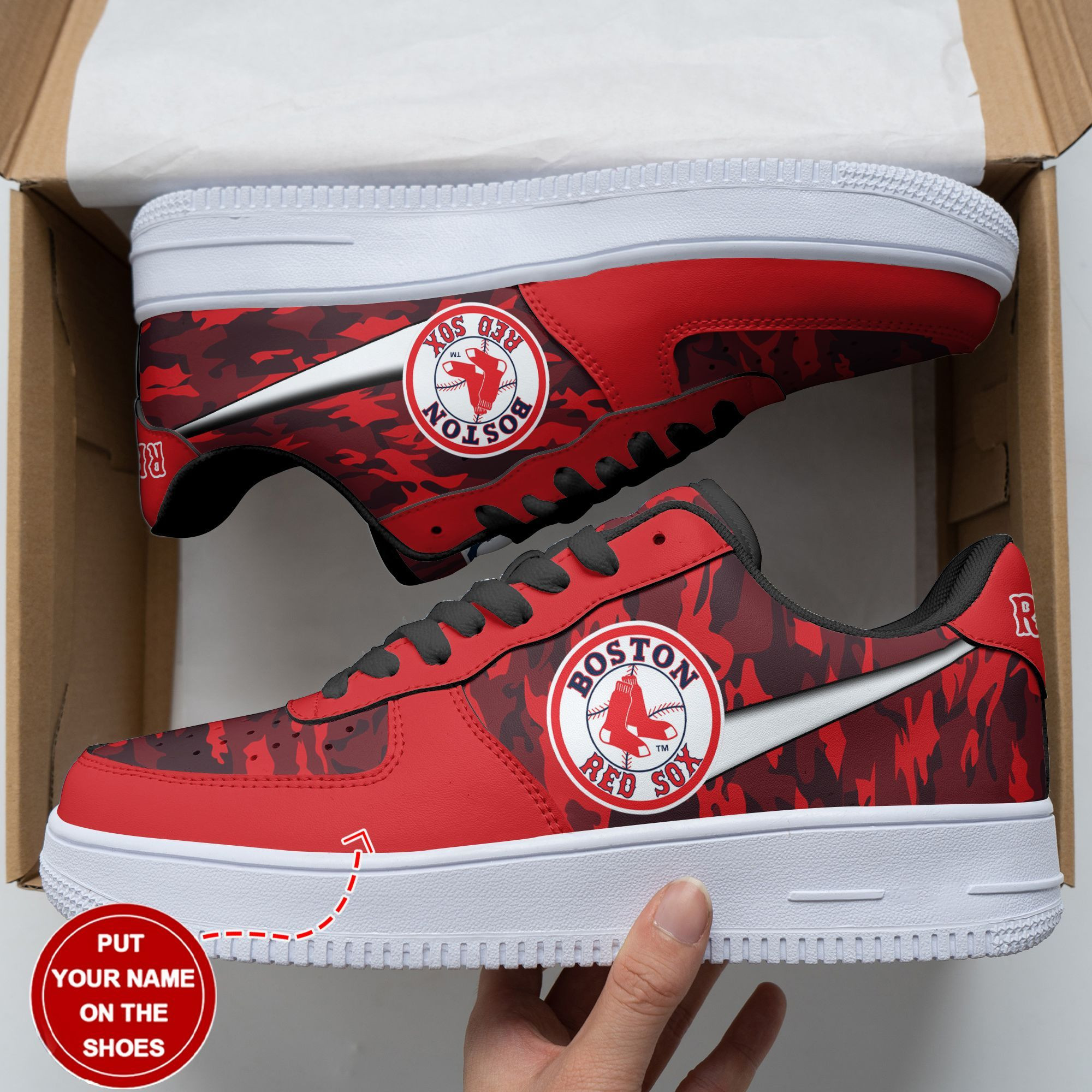 Boston Red Sox Personalized Af1 Sneakers 87