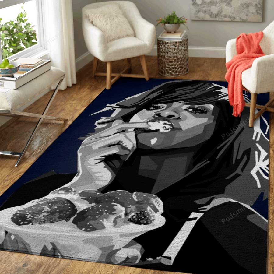 rihanna pop – Pop Music Art For Fans Area Rug Living Room Carpet Floor Decor