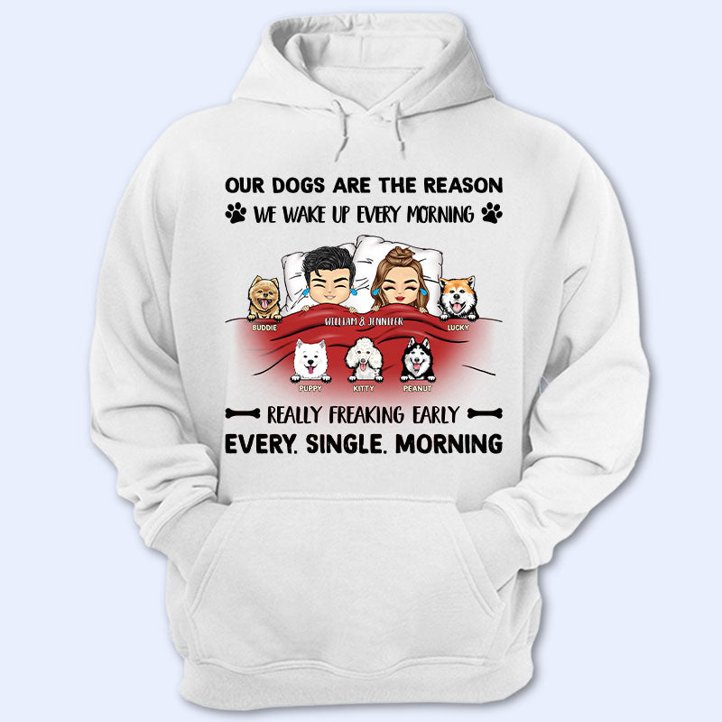 Every Single Morning Couple – Gift For Dog And Cat Lovers – Personalized Custom Hoodie