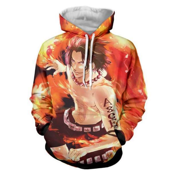 Ace Fire Storm 3D Printed Hoodie One Piece