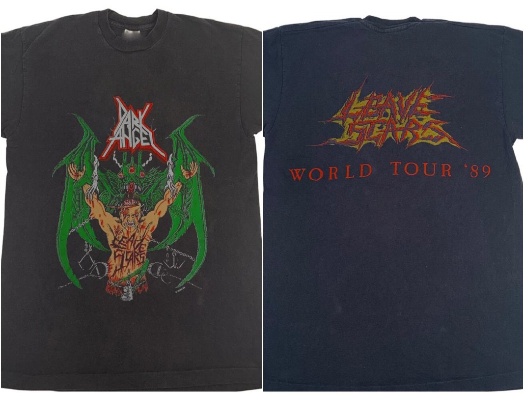 Vtg 1989 Dark Angel Leave Scars World Tour black T-Shirt