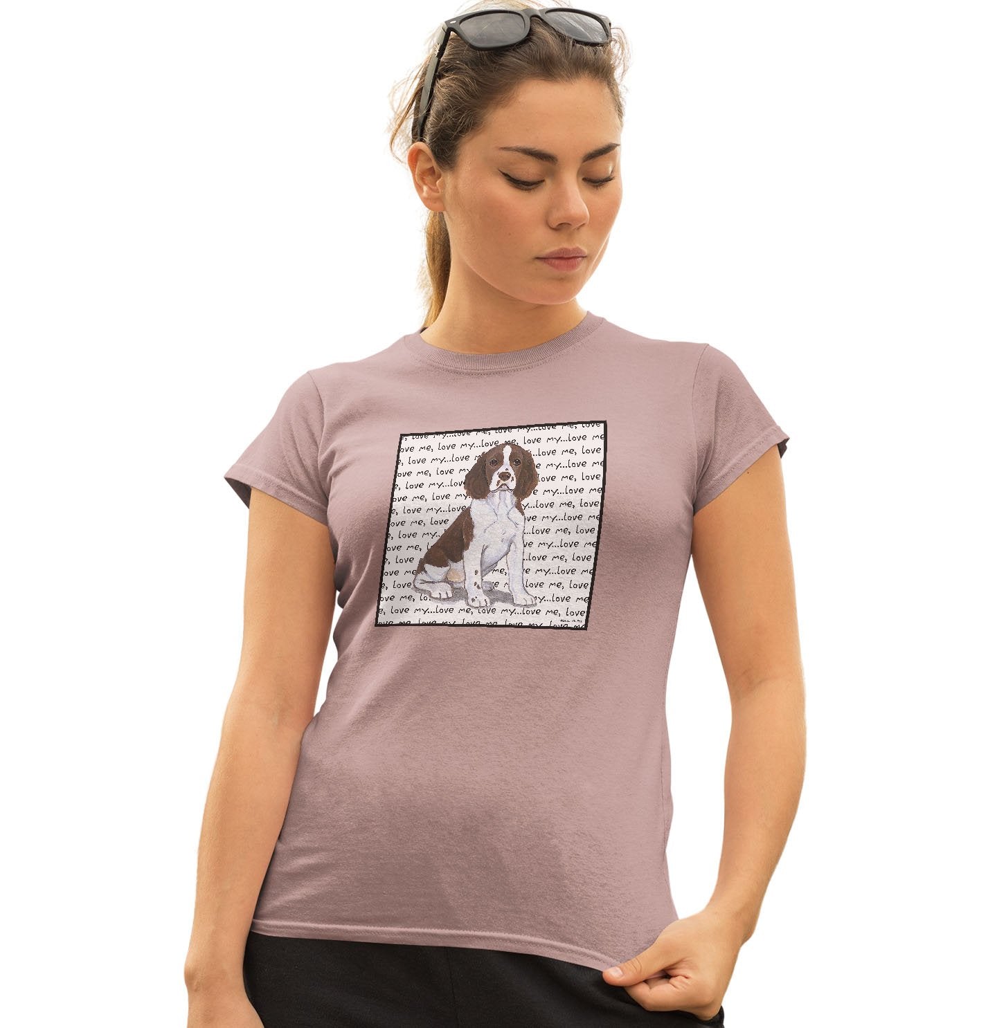 Springer Puppy Love Text – Women’S Fitted T-Shirt