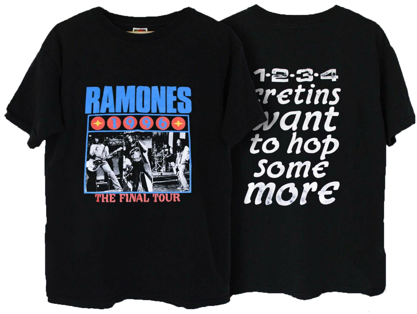 Vtg 1996 The Ramones Concert 1990’S Tour Rare Punk Rock Band T-Shirt