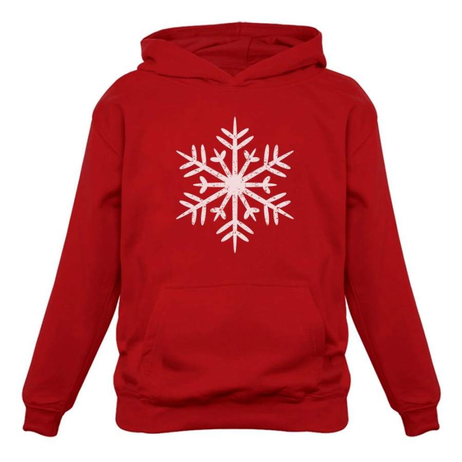 Big White Snowflakes Christmas Gift Xmas Women Hoodie