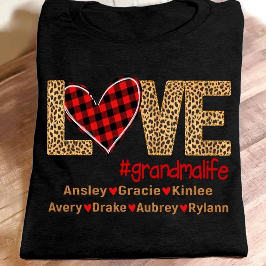 Lovelypod – Personalized Shirt, Love Grandma Life Shirt, Grandma Gifts, Valentine’S Day Shirt, Mother Day Shirt