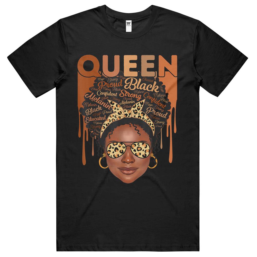 Black Woman Educated Strong Melanin Queen African American T Shirts