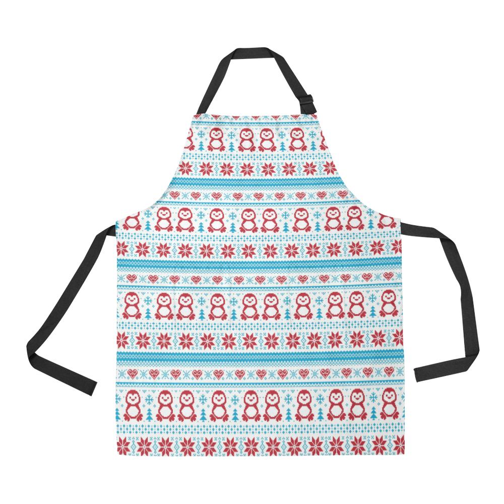 Penguin Sweater Printed Pattern Adjustable Apron