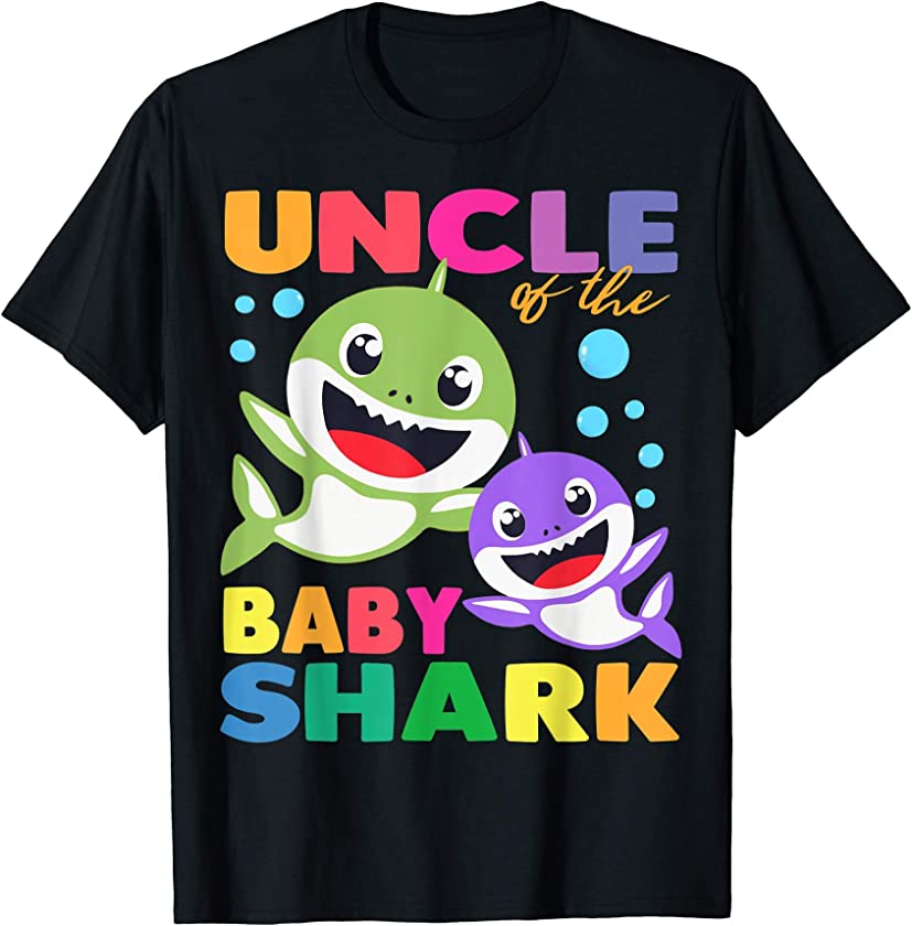 Uncle Of The Baby Shark Birthday Uncle Shark Shirt T-Shirt