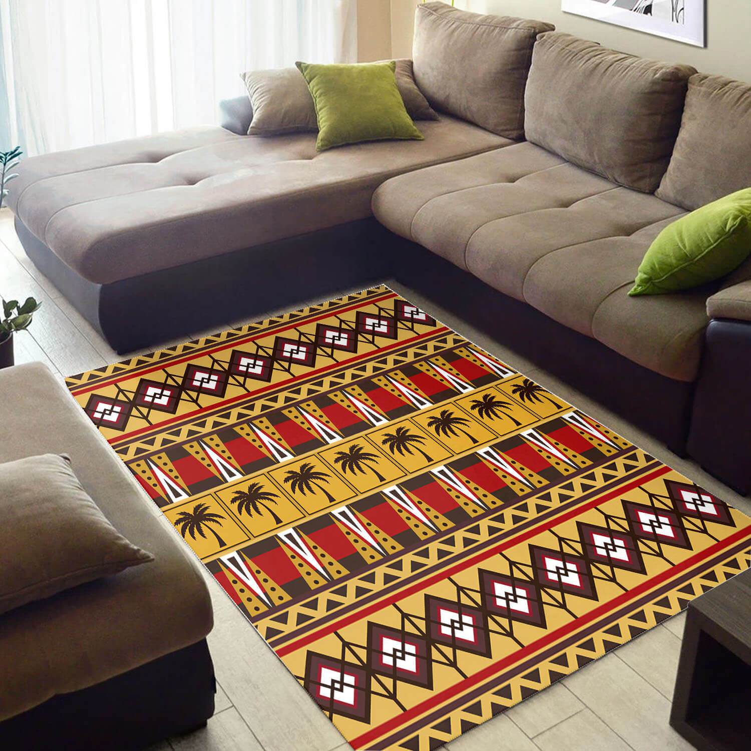 Modern African Rug Unique Black History Month Afrocentric Pattern Art African Large Rug African Themed Home Decor WBG3643