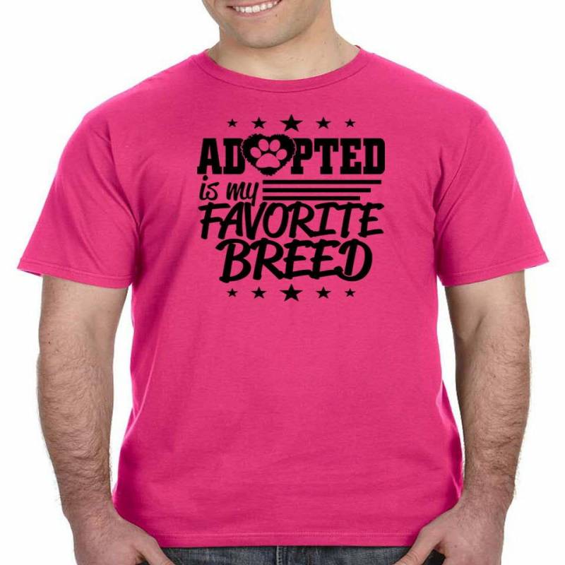 Crushtee Adopted Is My Favorite Breed T Shirt Rescue Dog Lover Pet Save Puppy Paw Print Heart Gift Fur Baby Home Family Adoption Bark Play Cuddle Hug Long Sleeve Hoodie