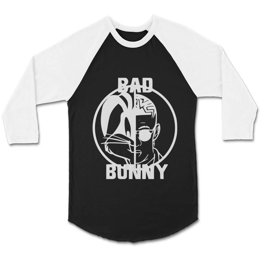 Bad Bunny El Conejo Malo Reggaeton Boricua Puerto Rico Unisex 3/4 Sleeve Baseball Tee T-Shirt