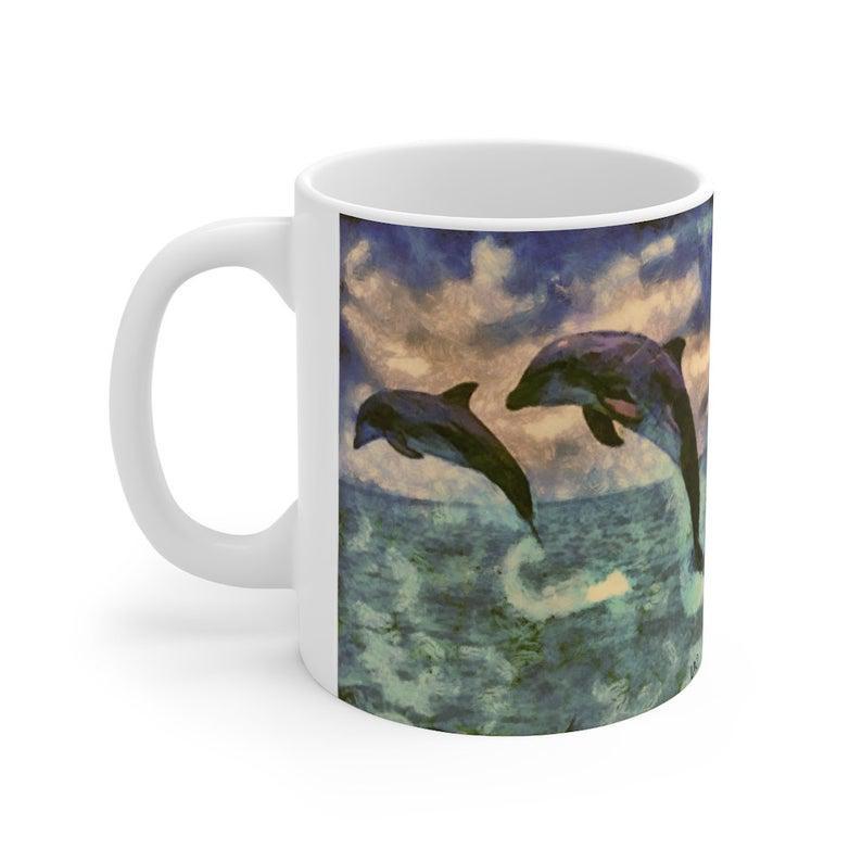 Dolphins ‘Flip & Flop ‘ Ceramic Mug