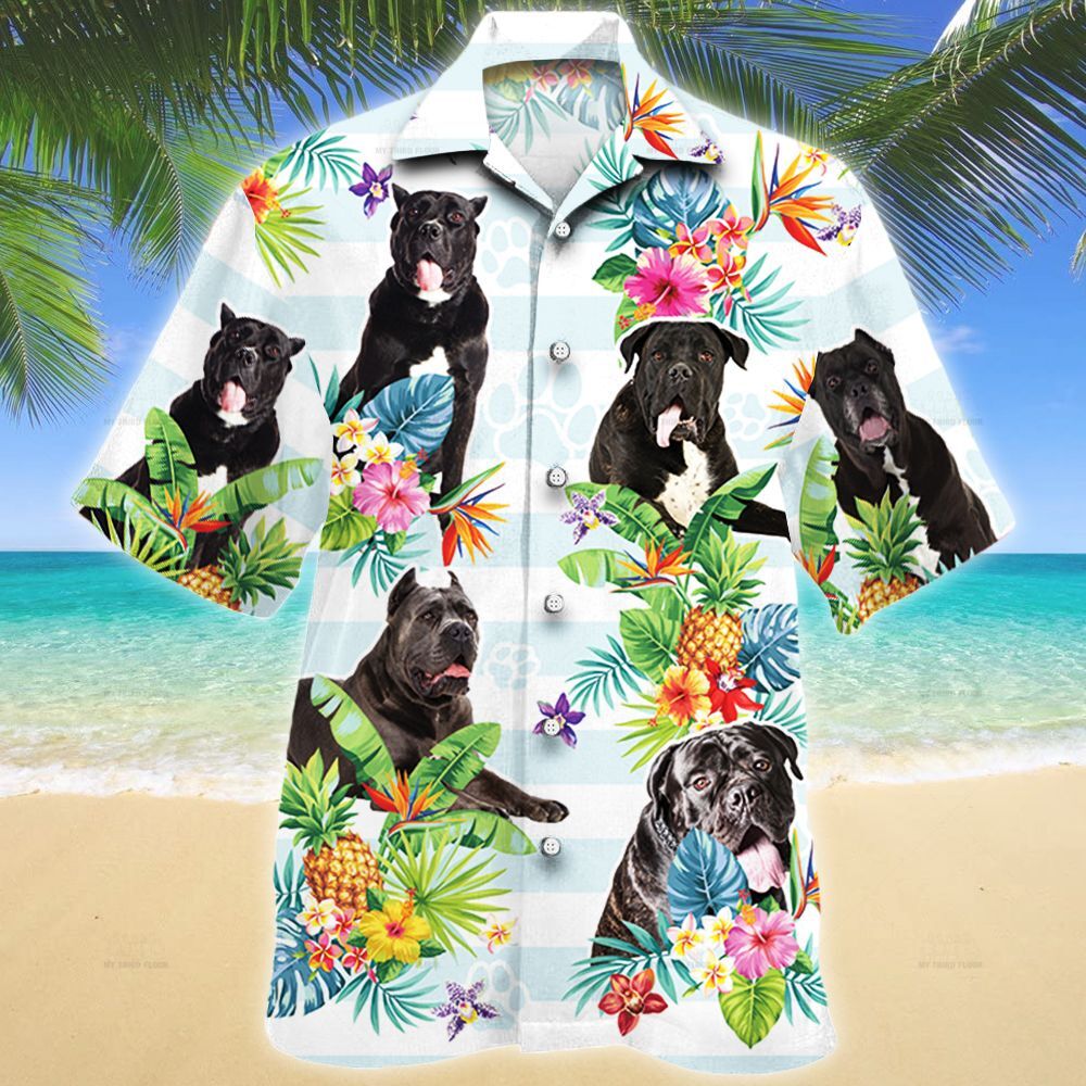 Cane Corso Dog Tropical Flower Hawaiian Shirt Ha36215