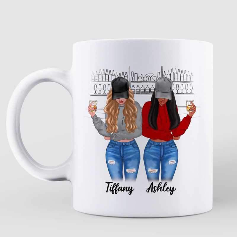 Partners In Wine Modern Girls Personalized Mug