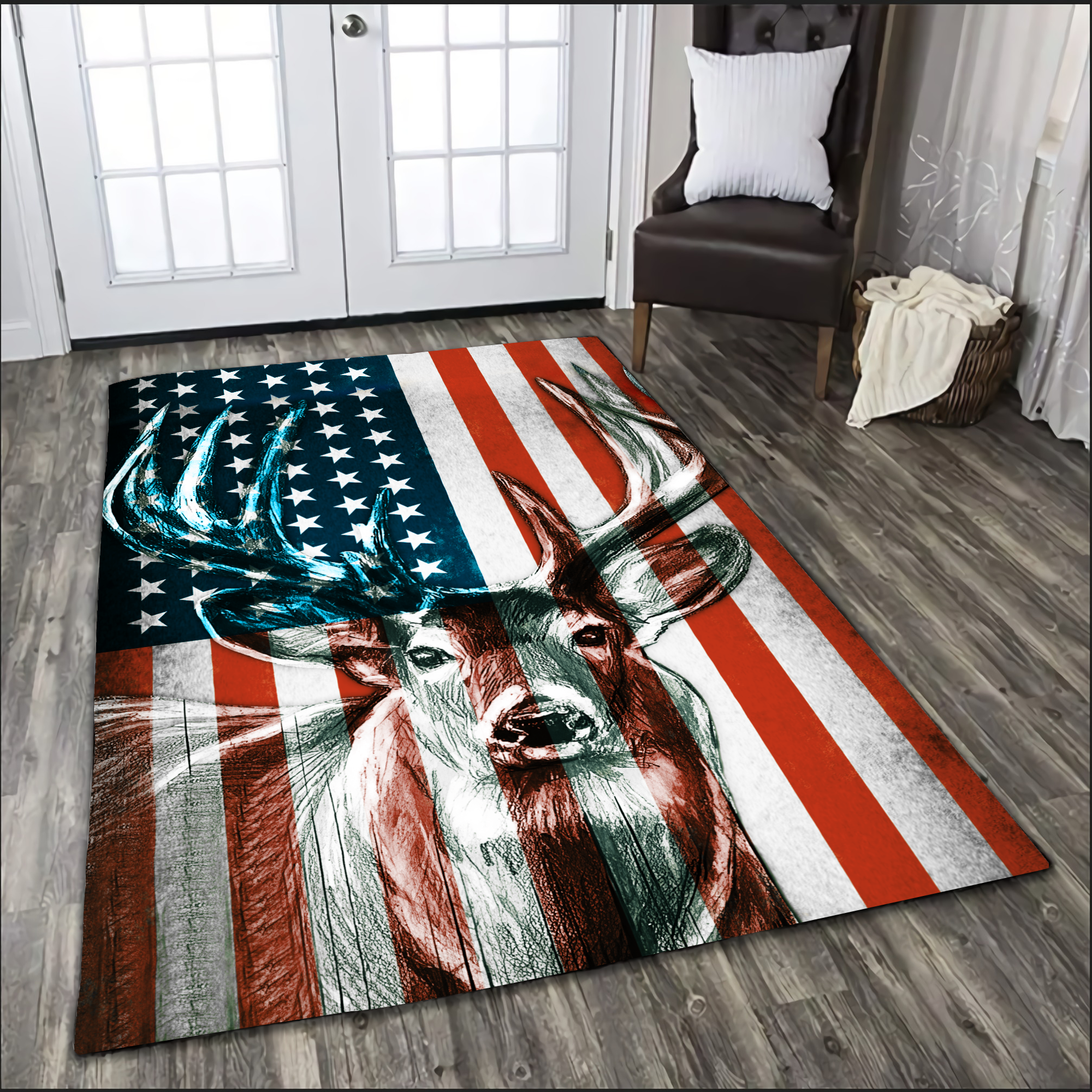 Us Deer 3D All Over Printed Rug