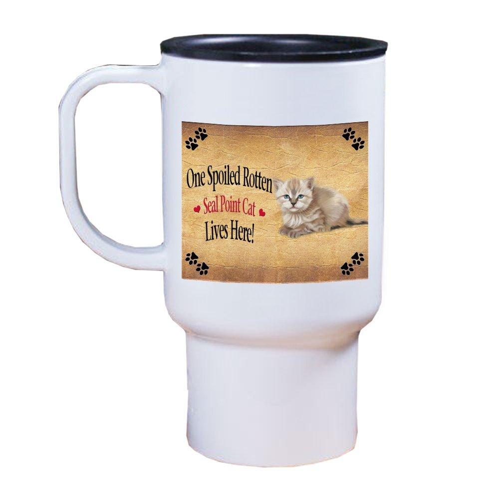 Seal Point Kitten Spoiled Rotten Cat Travel Mug