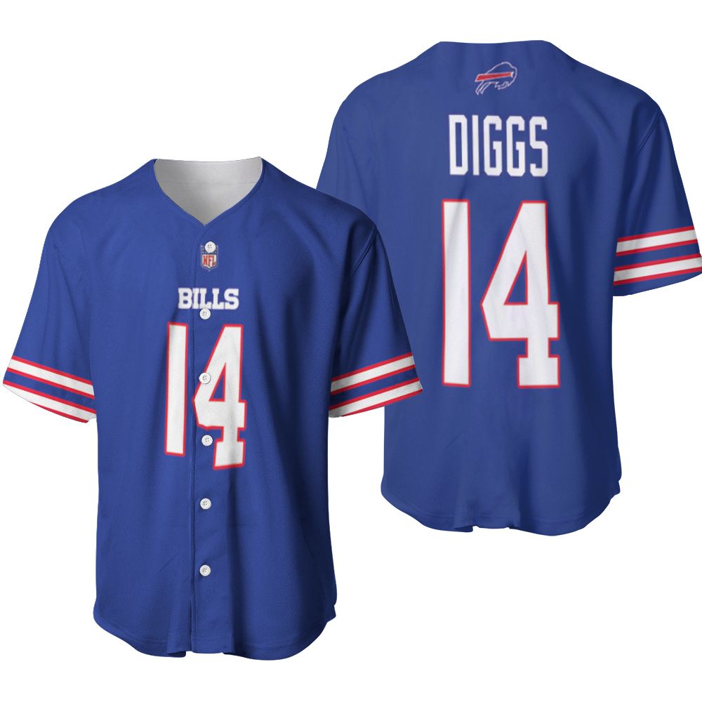 Buffalo Bills Stefon Diggs #14 NFL Legend Player American Football Game Royal 3D Designed Allover Gift For Bills Fans Baseball Jersey