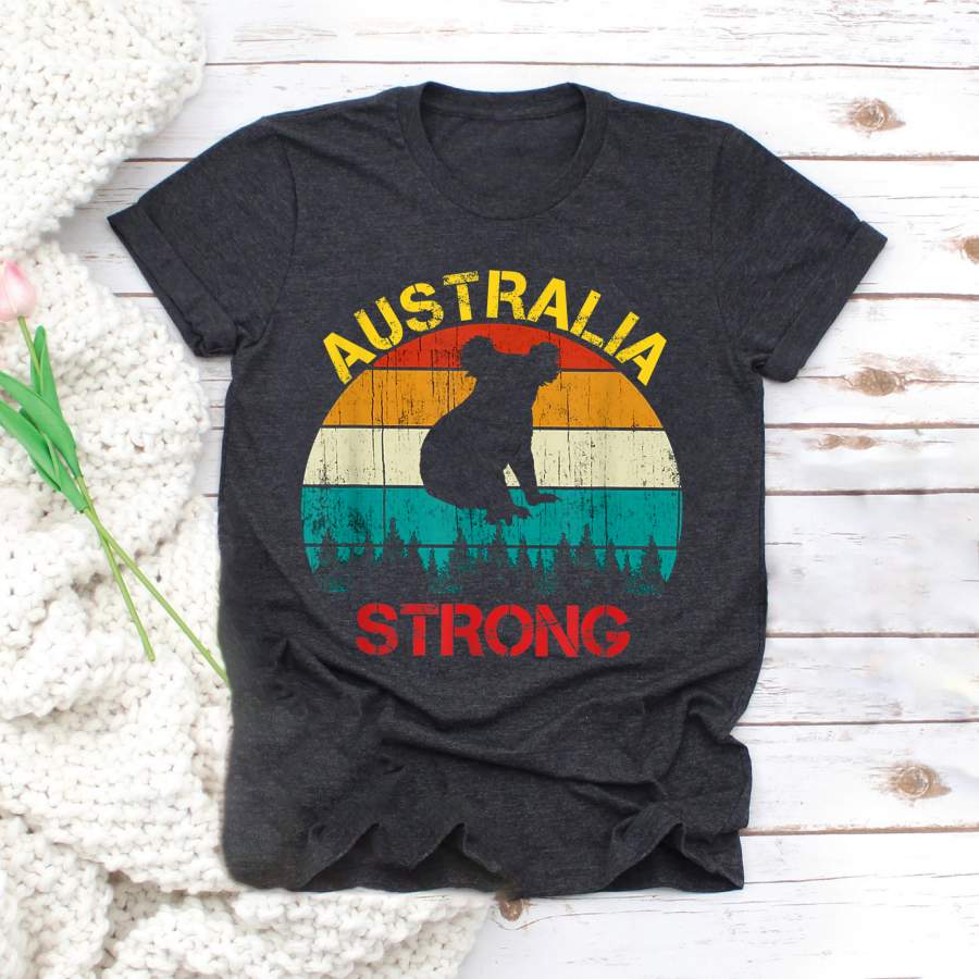 Australia fires – Australia strong koala bear retro vintage distressed graphic shirt – GST