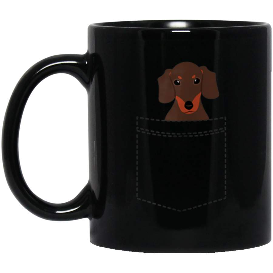 Dachshund Mug Weiner Dog Mug Puppy in a Pocket Mug