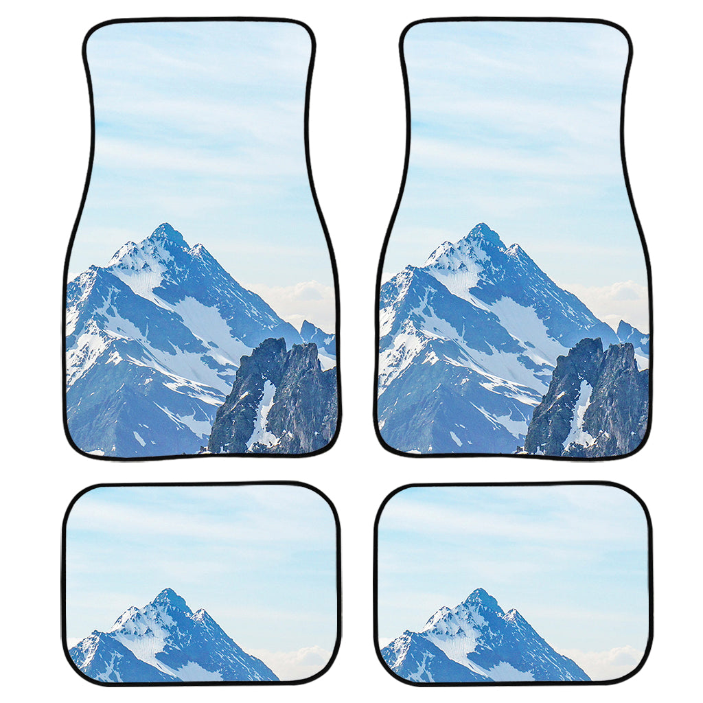 Alps Mountain Print Front And Back Car Floor Mats, Front Car Mat