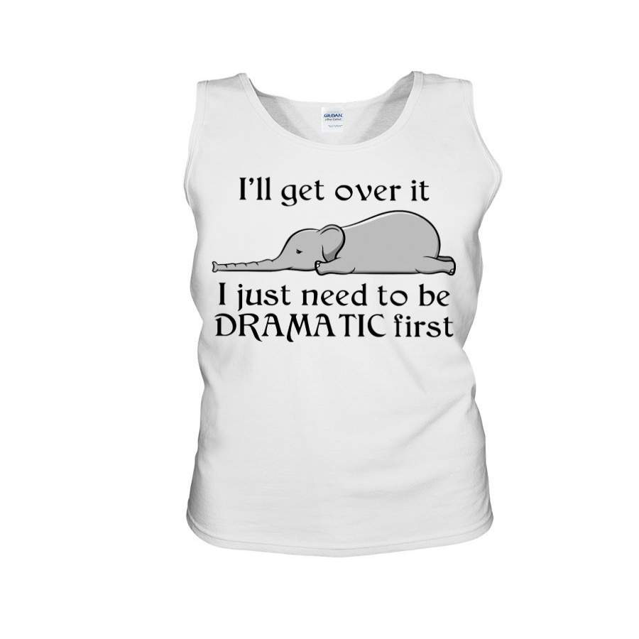 Elephant Get Over It Cute Shirt Unisex Tank Top