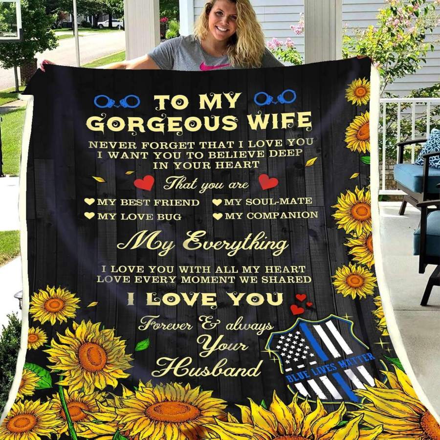 Police Husband Gift For Wife Blanket You Are My Everything