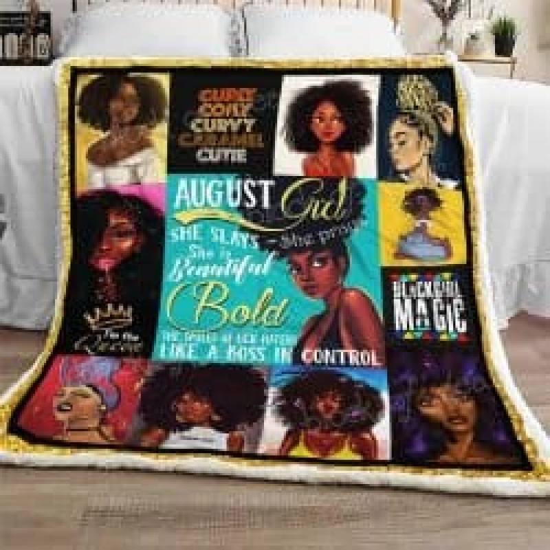 homesweetquilt – August Girl Black Queen Sofa fleece blanket, Small, Medium, Large, X-large, hf2007