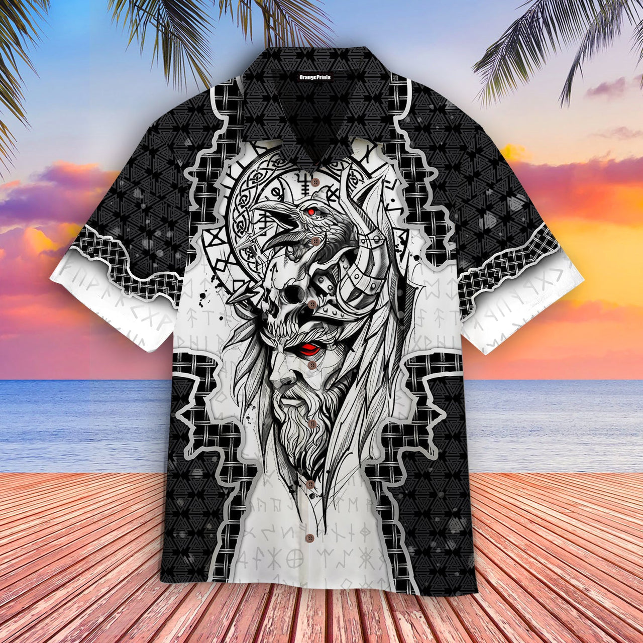 The Raven Of Odin Viking God Aloha Hawaii Shirts For Men Women Ha20901