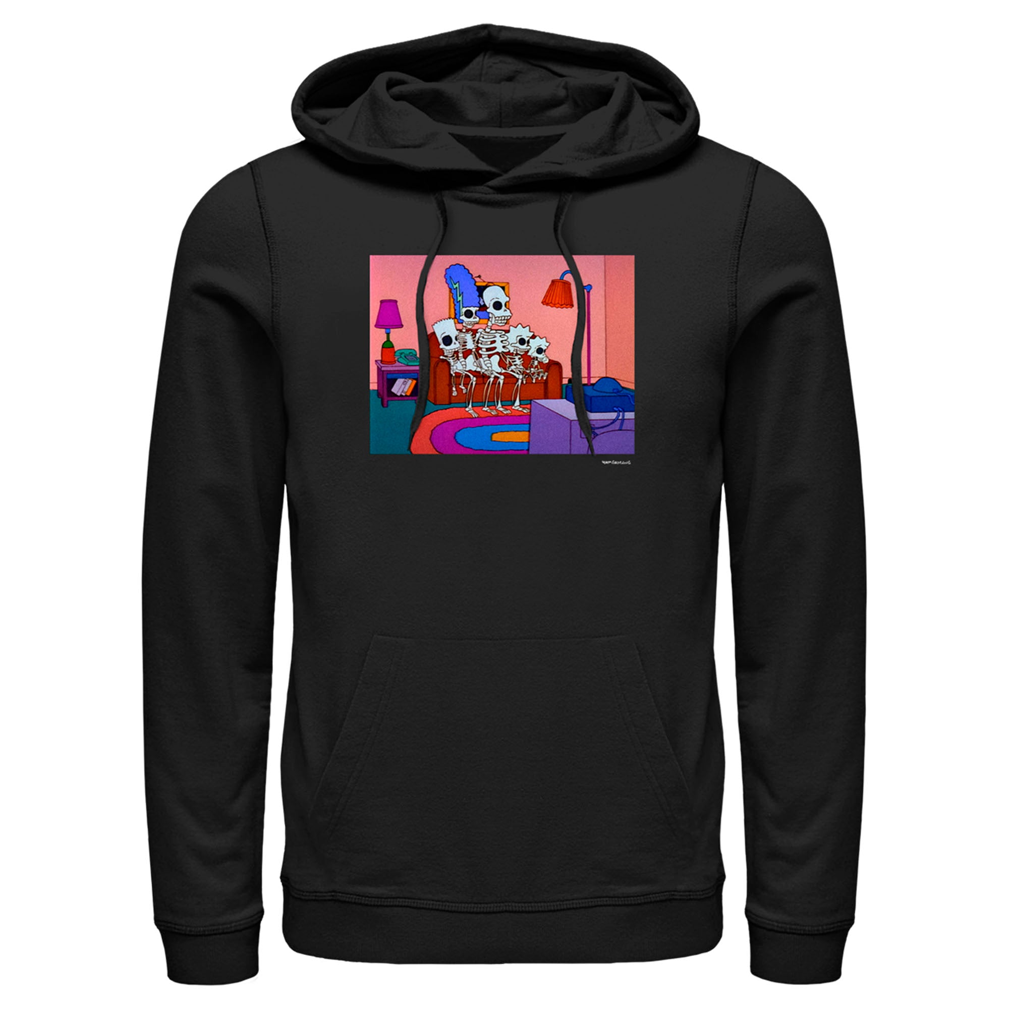 The Simpsons Men’S Skeleton Intro  Pull Over Hoodie