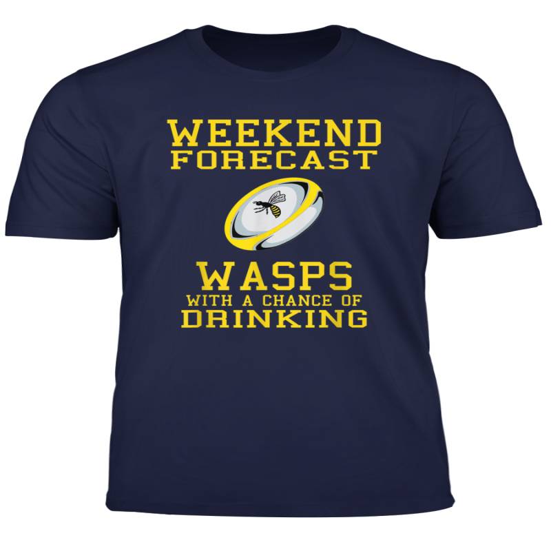 Wasps Rugby Union Top Drinking T Shirt Gift