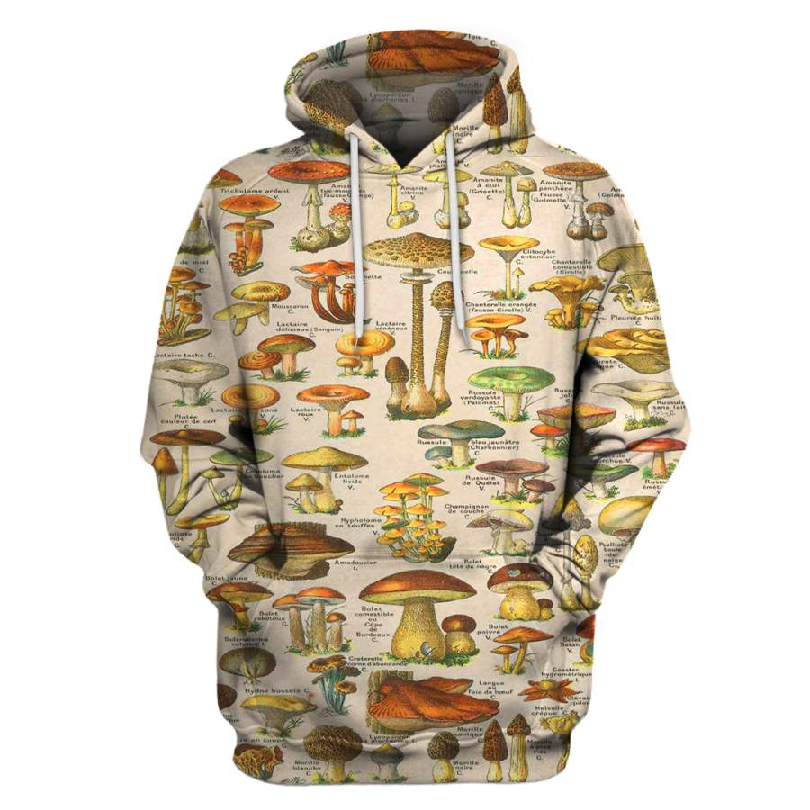 3D All Over Print Champignons Hoodie