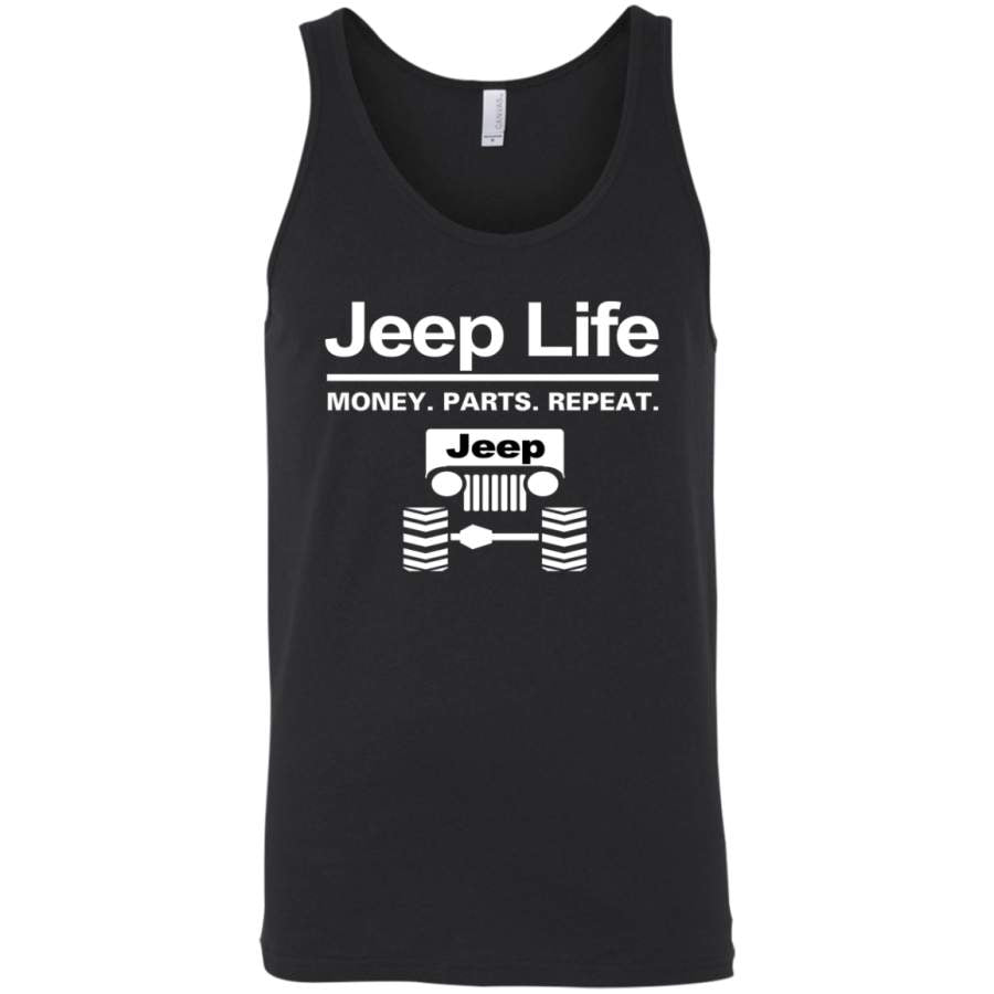 Jeep Life – Money Parts Repeat Unisex Tank Lt11