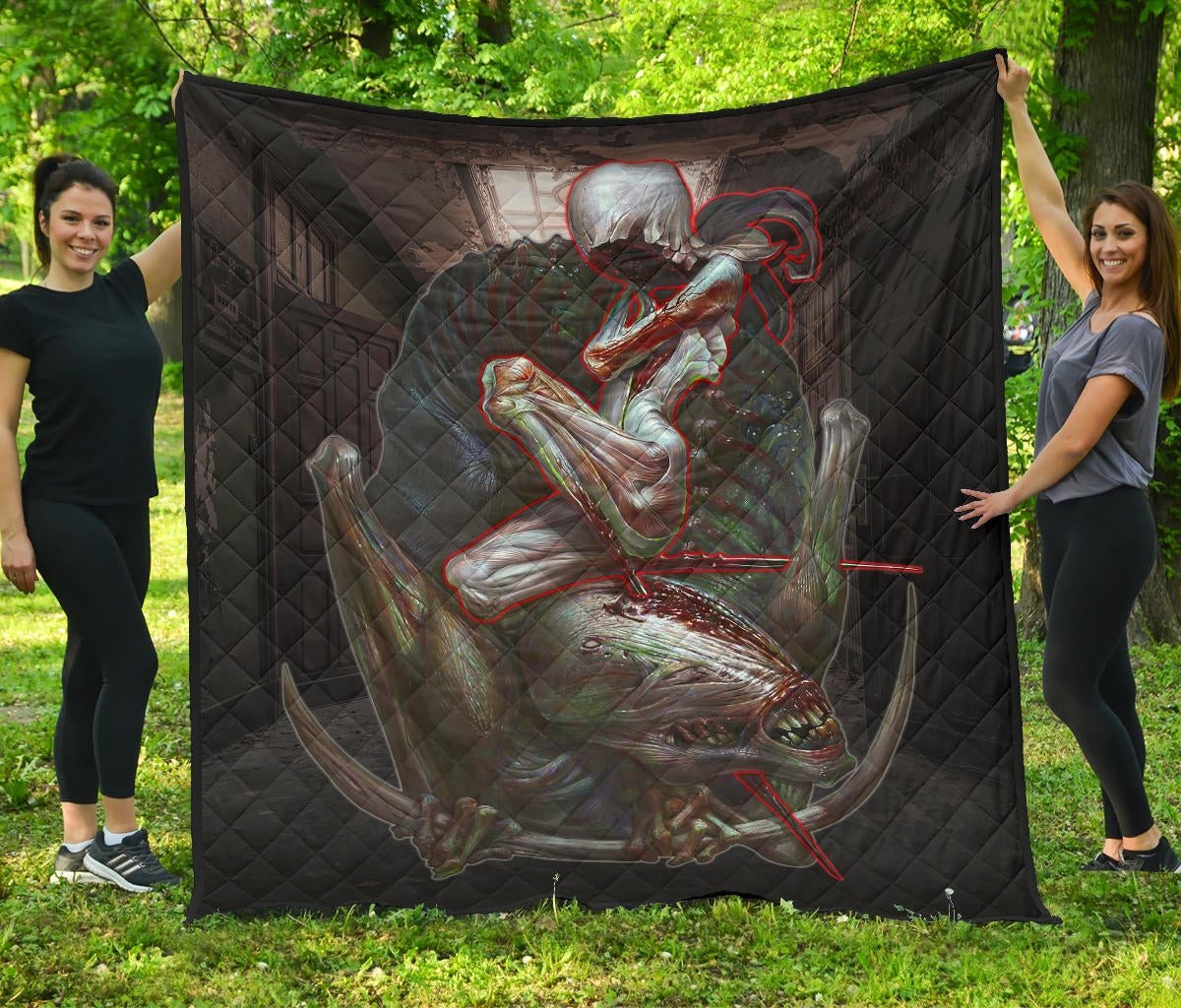 Horror Movie The Evil Within Monster Evil Inside Us Premium Quilt Blanket