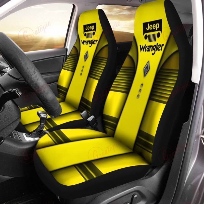 Jeep Wrangler LPH Car Seat Cover (Set of 2) Ver 2 (Yellow)