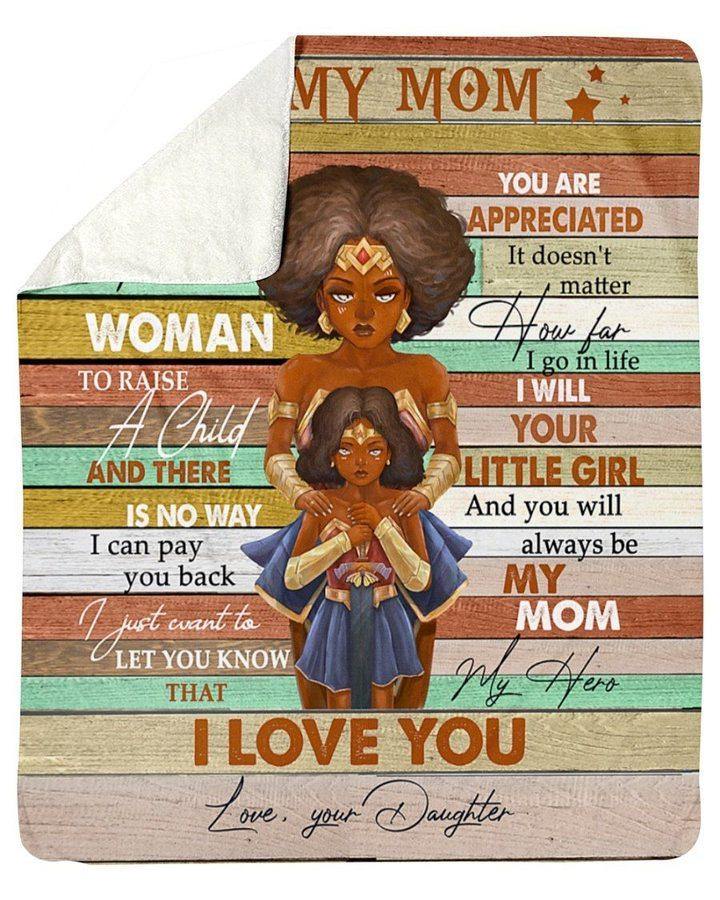 [Personalized Name] Always Be My Mom Wooden Superhero –  Gift For Mother’S Day, Mommy, Gift For Home Decor, Gift For Family  – Custom Fleece Blanket