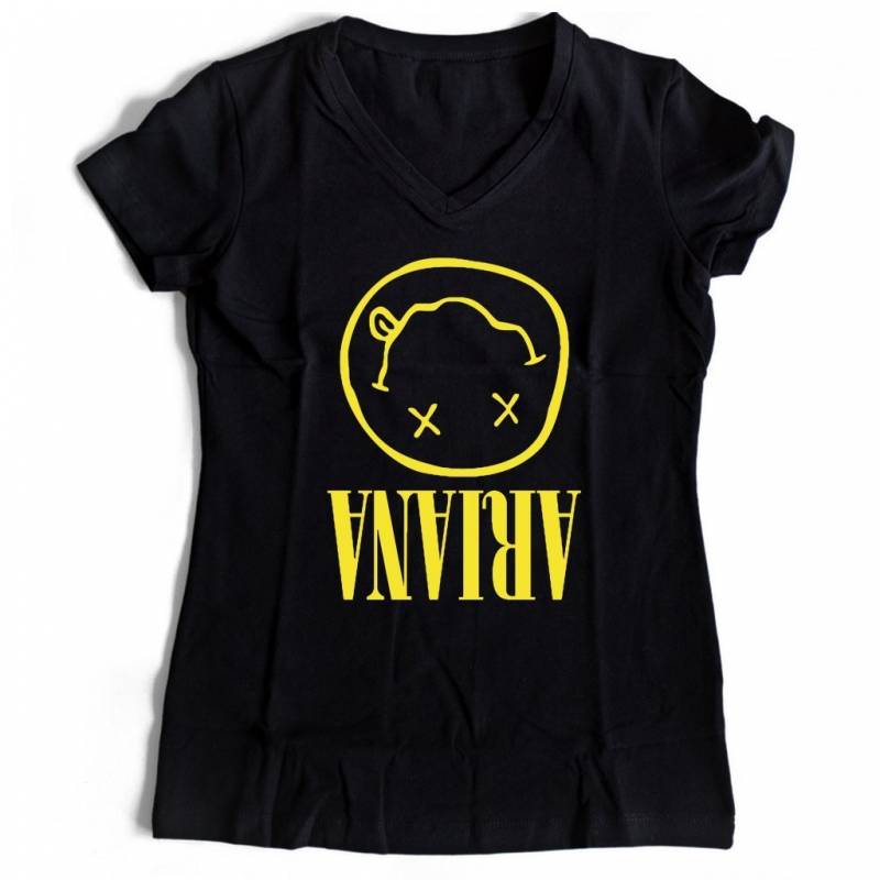 Ariana Grande Nirvana Women’s V-Neck Tee T-Shirt