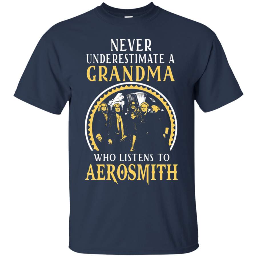 AGR Never Underestimate Grandma Who Listens To Aerosmith T-Shirt