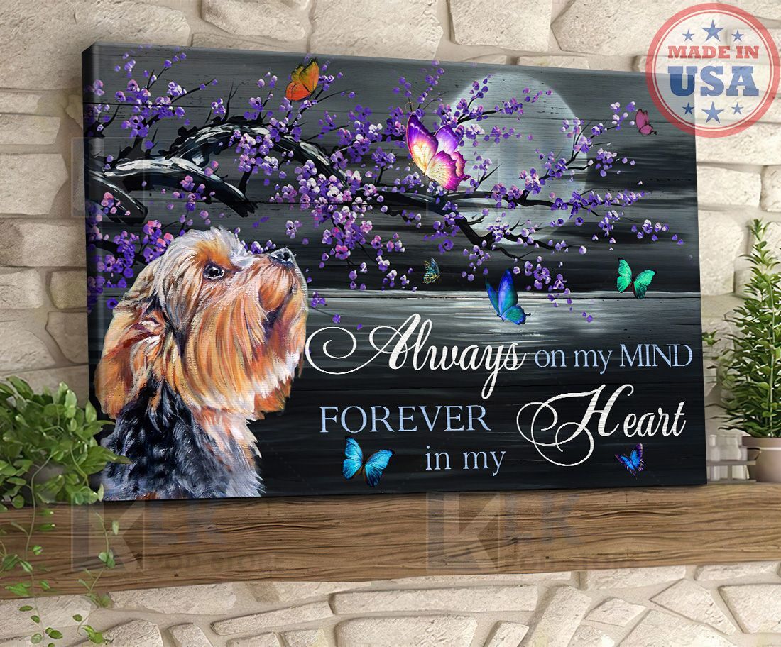 YORKSHIRE TERRIER – CANVAS Always On My Mind [ID3-N] | Framed, Best Gift, Pet Lover, Housewarming, Wall Art Print, Home Decor