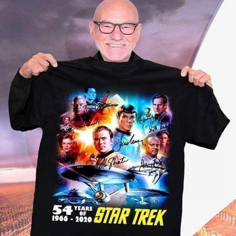 54 Years of Star Trek 1966 2022 Cast Signatures  T-Shirt