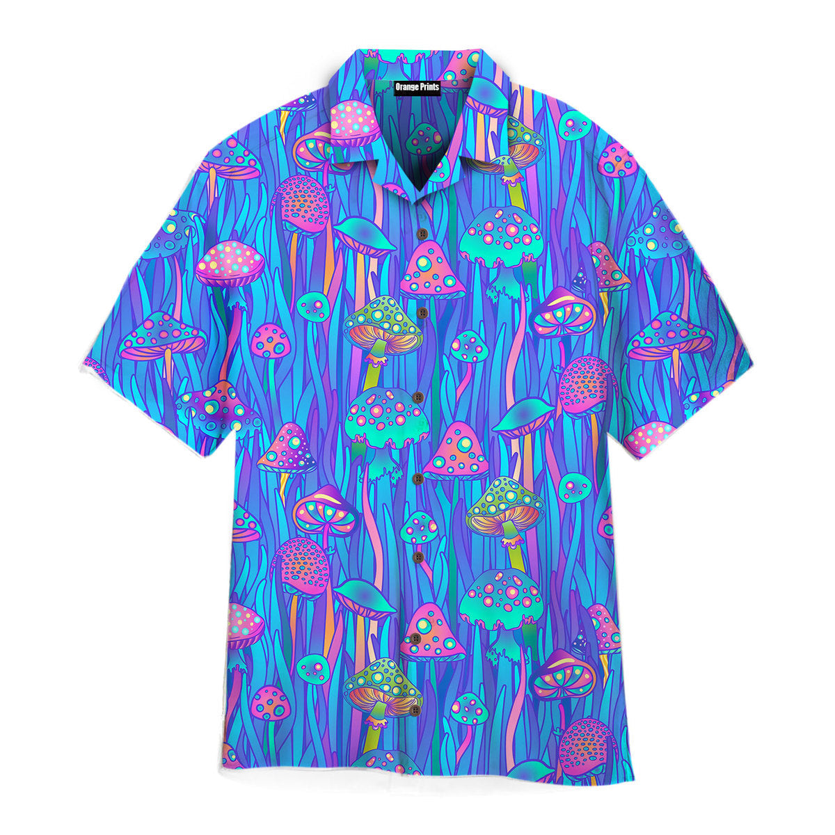 Neon Hippie Mushroom Hawaiian Shirt – For Men And Women