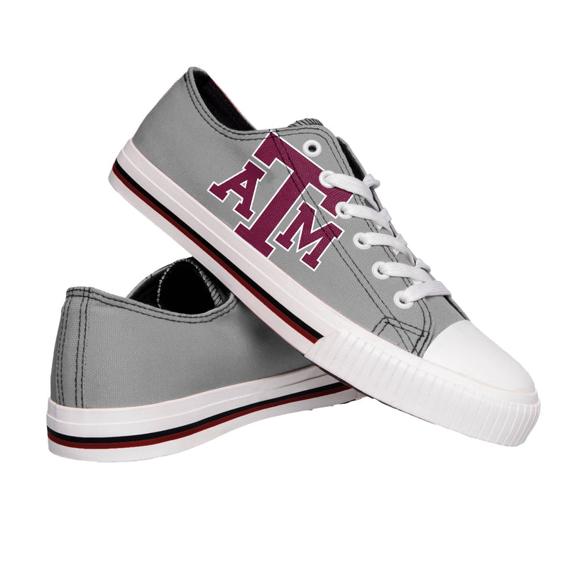 Texas A&M Aggies NCAA Mens Low Top Big Logo Canvas Shoes