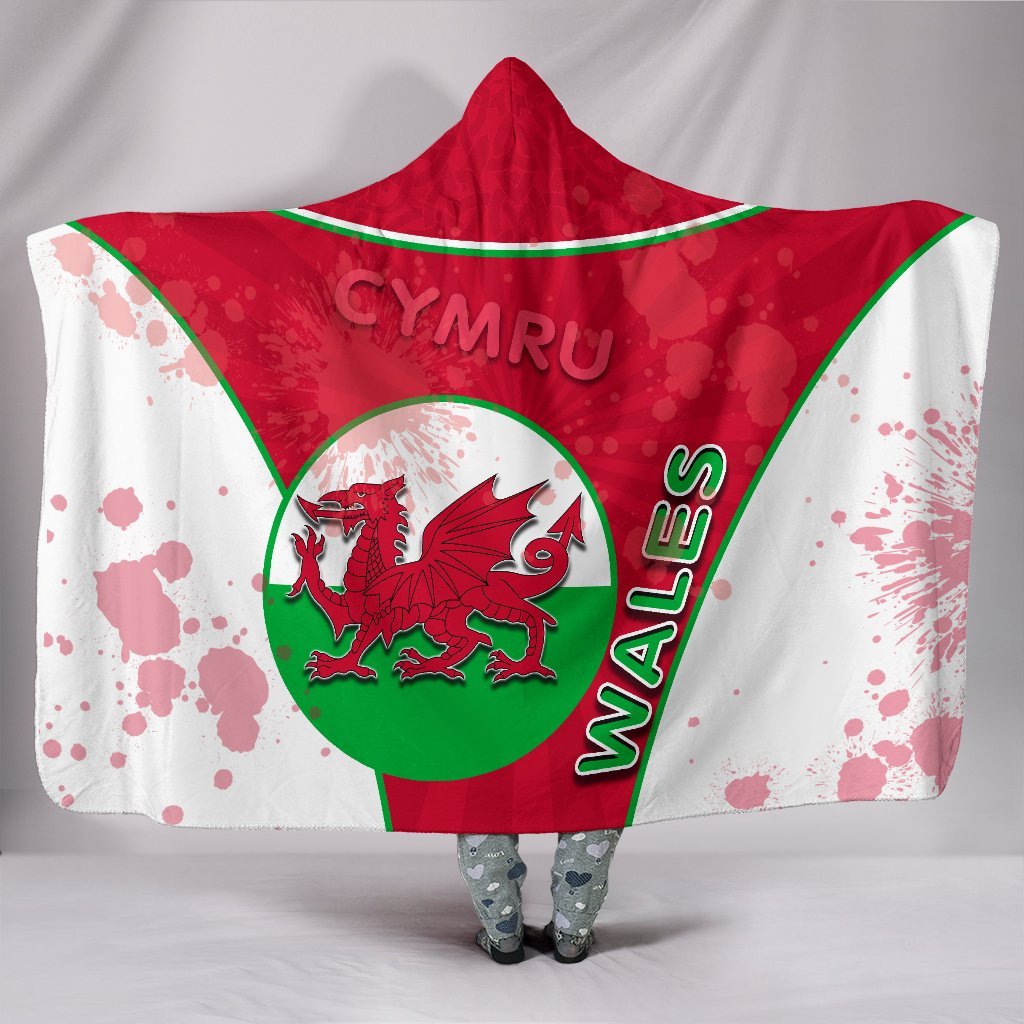 Wales Celtic Hooded Blanket Circle Stripes Flag Version Dragon K13