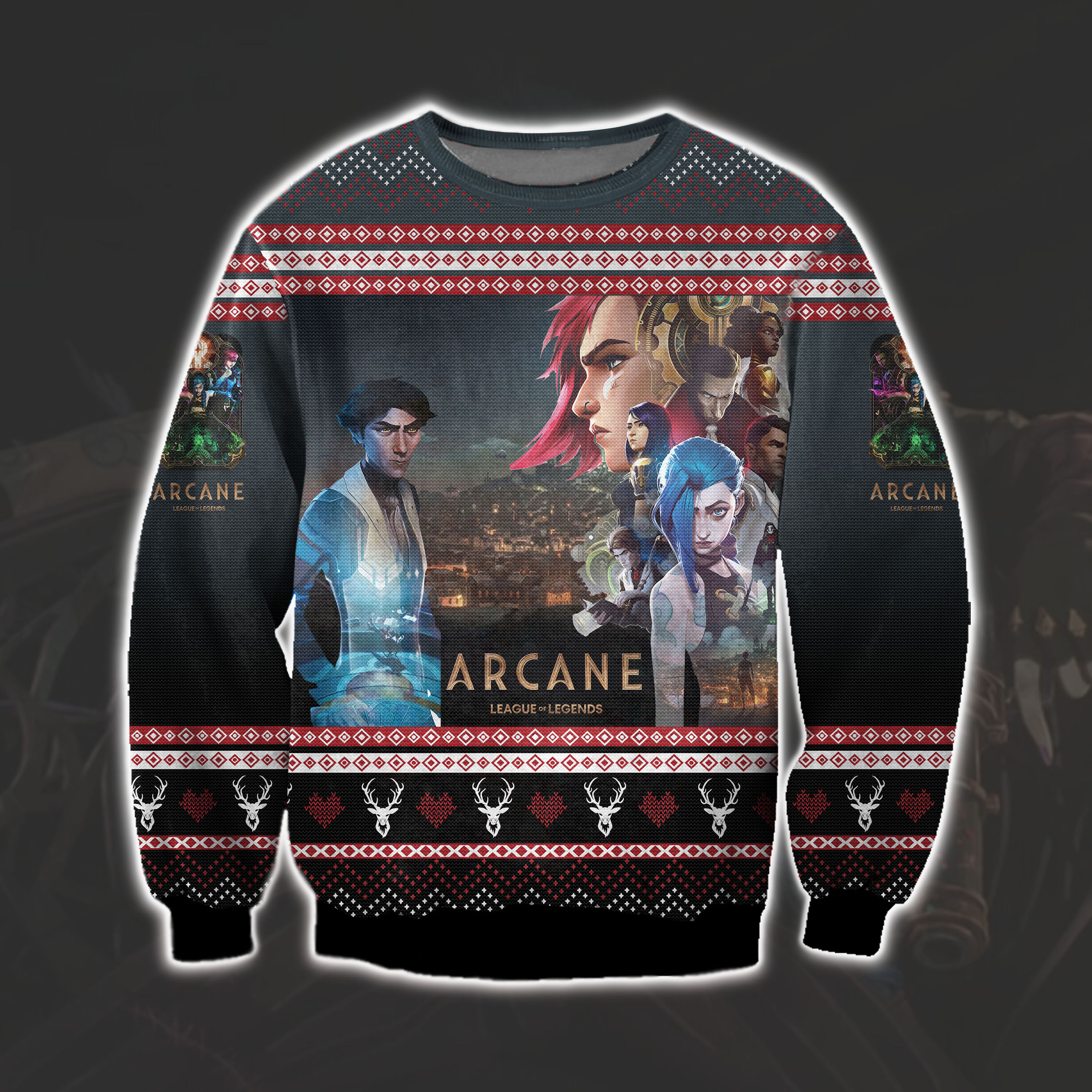 Netflix Arcane Viktor Ugly Christmas Sweater