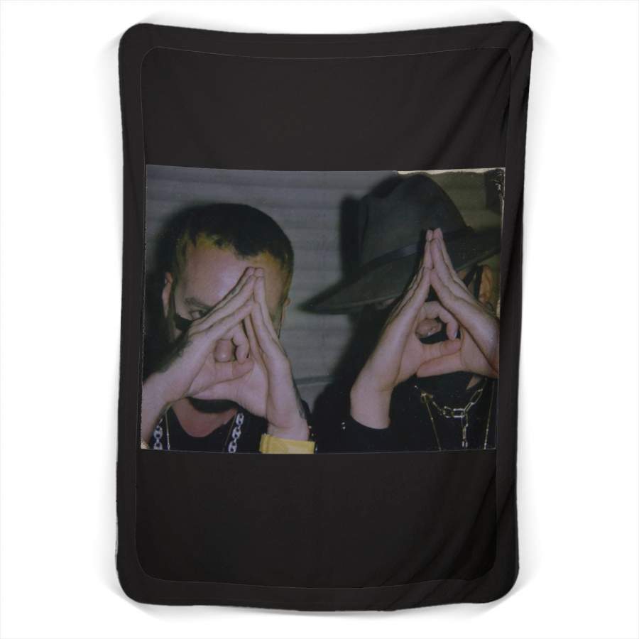 Bad Bunny And Oasis J Balvin Fleece Blanket