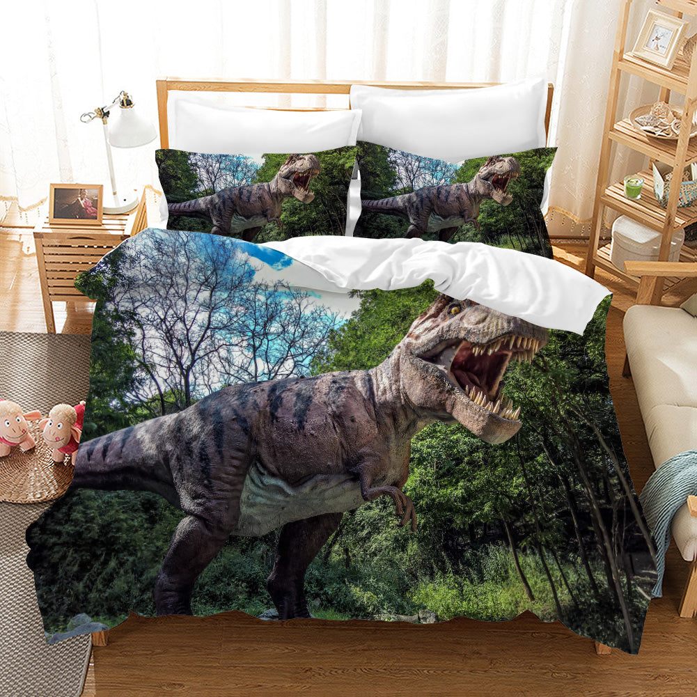 3D Dinosaur Forest Sky Quilt Cover Set Bedding Set Pillowcases 44