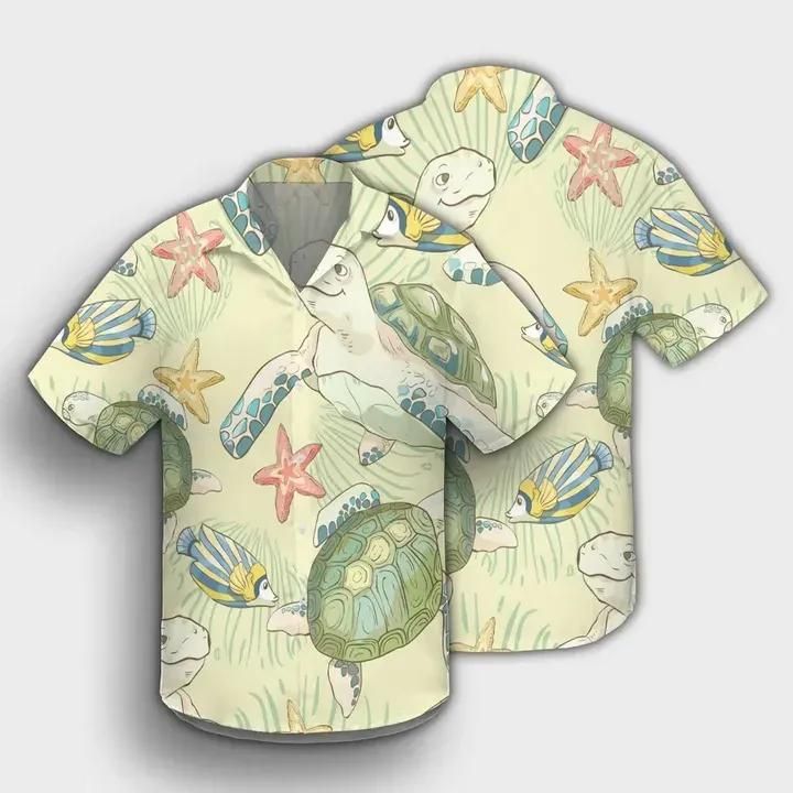 World Animals In Sea Aloha Hawaiian Shirt Colorful Short Sleeve Summer Beach Casual Shirt For Men And Women