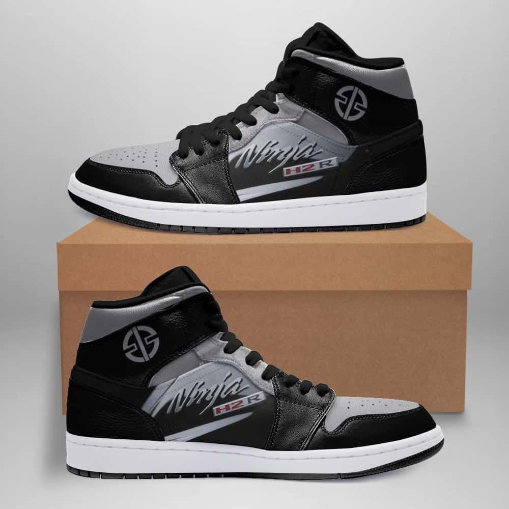 Chic Kawasaki Ninja H2R Air Jordan 1 Mid Printing Shoes Sneaker